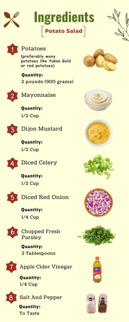 Potato Salad Ingredients